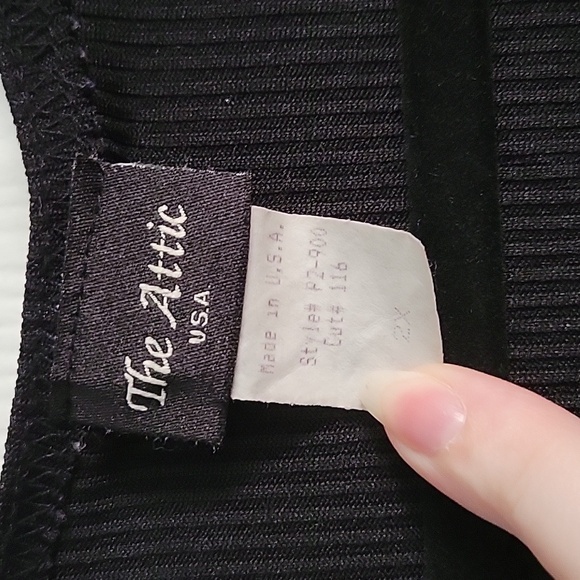 3/4 Sleeve Black Clip Top - Picture 2 of 7